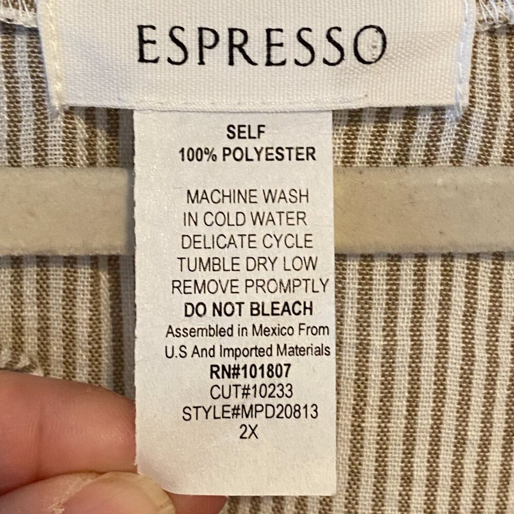 Expresso Short Sleeve Gingham  Plaid Shirt Dress - Picture 4 of 4